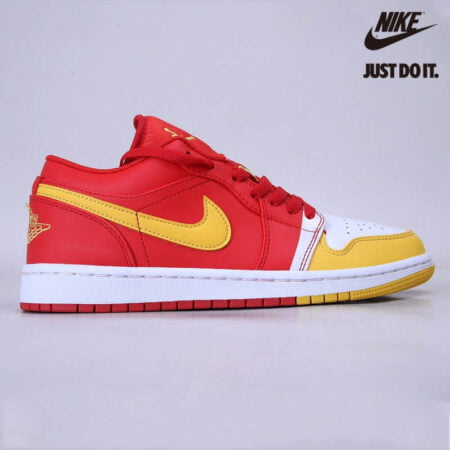 Air Jordan 1 low red and yellow toes