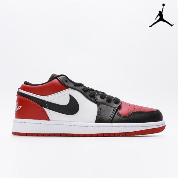 Air Jordan 1 Low ‘Bred Toe’ White Black University Red-553558-612-Sale Online