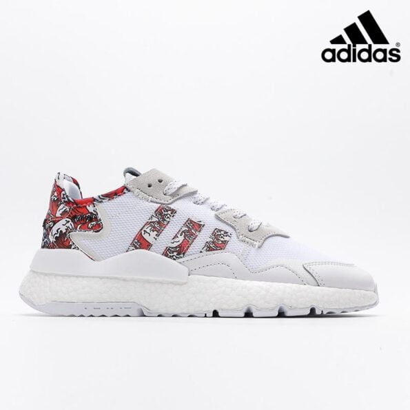 Adidas Nite Jogger Boost Cloud White Red Core Black-FW6696-Sale Online