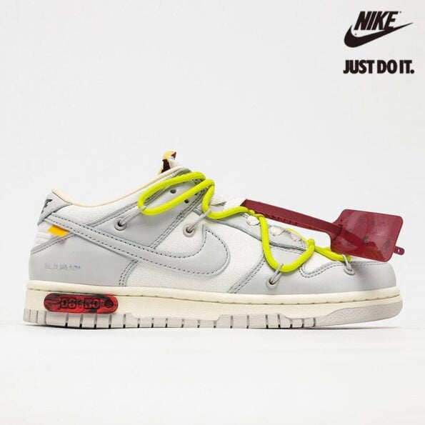 Off-White x Nike Dunk Low ‘Lot 08 of 50’ White Neutral Grey-DM1602-106-Sale Online