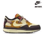Travis Scott x Nike Air Max 1 Wheat ‘Baroque Brown’ Yellow Red-DO9392-200-Sale Online