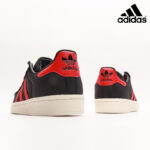 Adidas Originals Superstar Trimmed Canvas Black Red HP0462