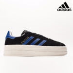 Adidas Wmns Gazelle Bold ‘Black Lucid Blue’ Gold Metallic HQ4408