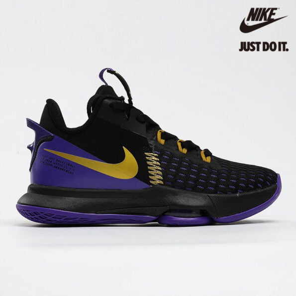 Nike Zoom LeBron Witness 5 EP Lakers Black Metallic Gold Fierce Purple – CQ9381-001-Sale Online